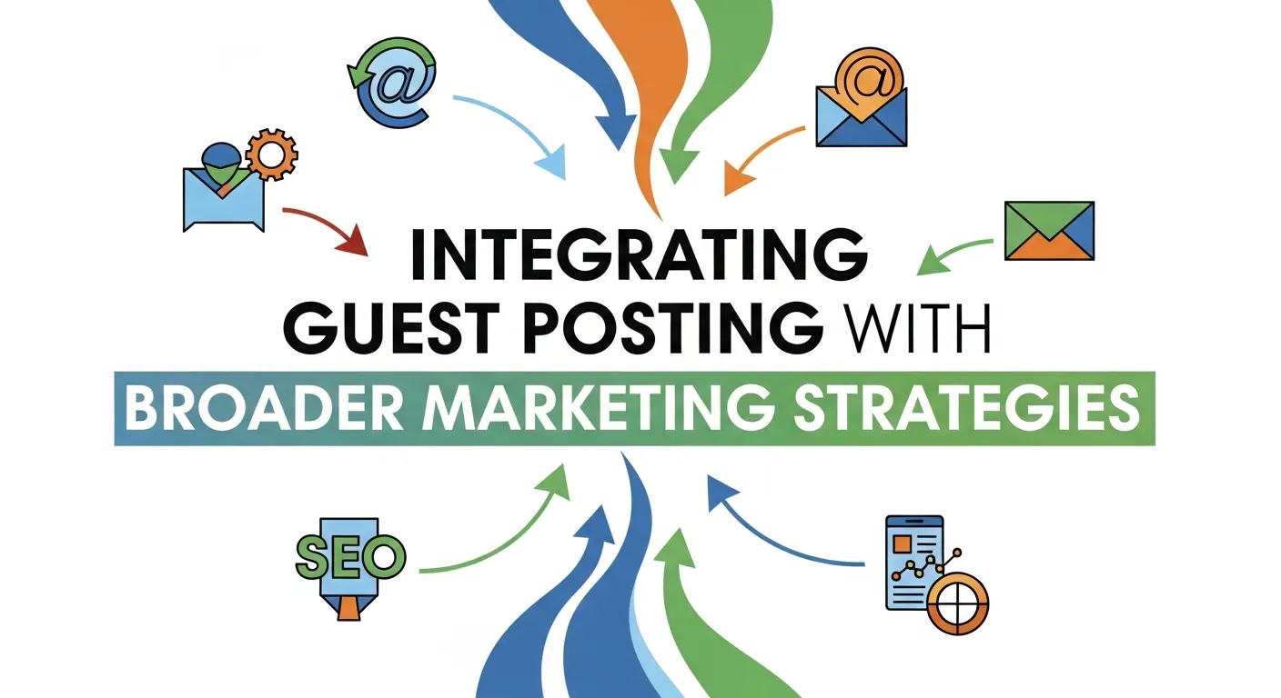 Guest posting combined with broader marketing strategies to support building brand authority 